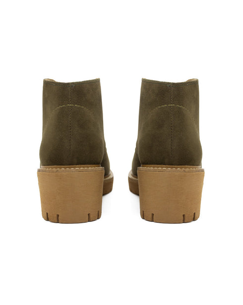 Botín Verde Suela Combat Cordones 13007